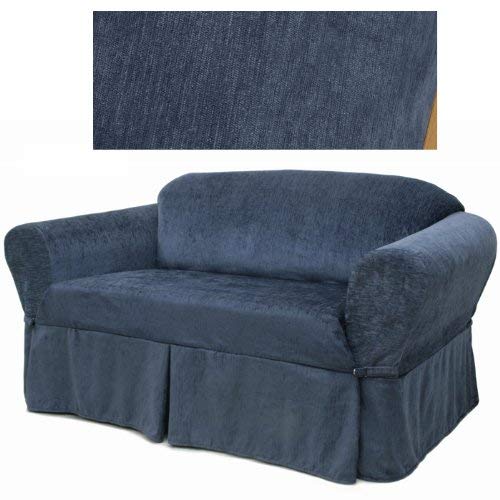 Chenille Navy Blue Furniture Slipcover Chair 231