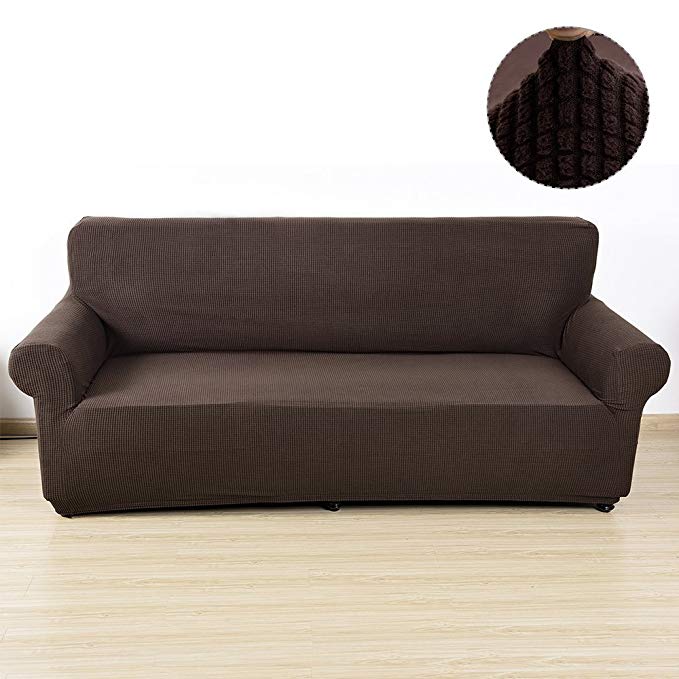 Cherry Juilt Sofa Cover Jacquard Spandex Fabric Couch Slipcover 2 Cushion Stretch Anti-wrinkle Solid Design