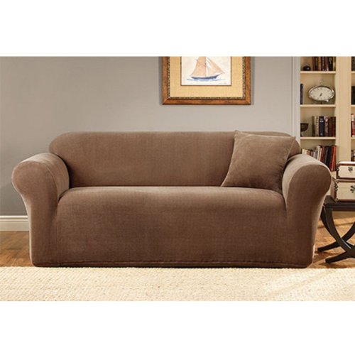 Sure Fit Stretch Metro 1-Piece - Sofa Slipcover - Brown (SF39404)